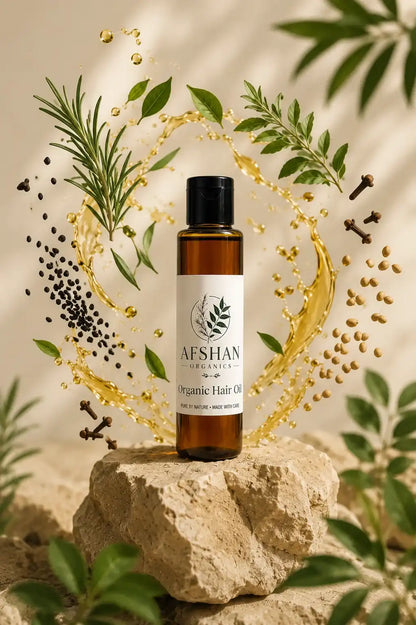 Organic Anti-Hair Fall Oil with Rosemary & Amla for Thick Hair